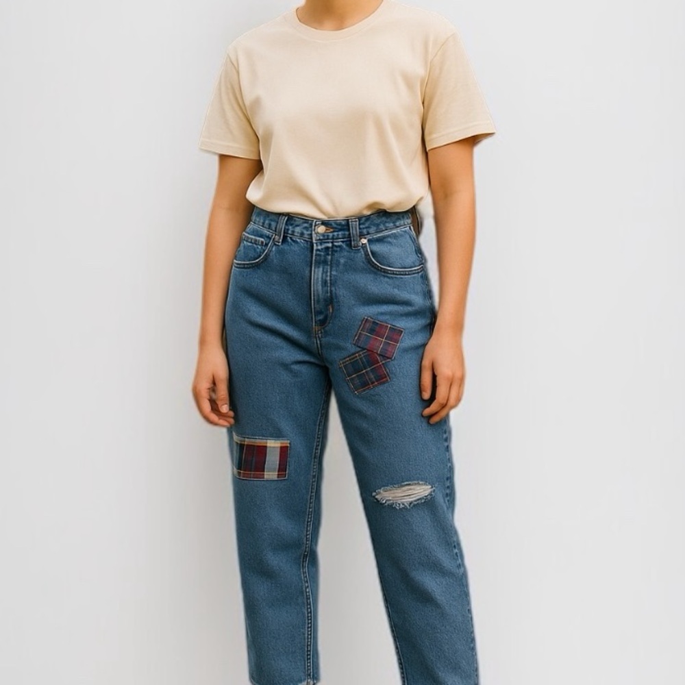 Vintage Liz Claiborne Lizwear Patchwork High-Rise Jeans | Size 14